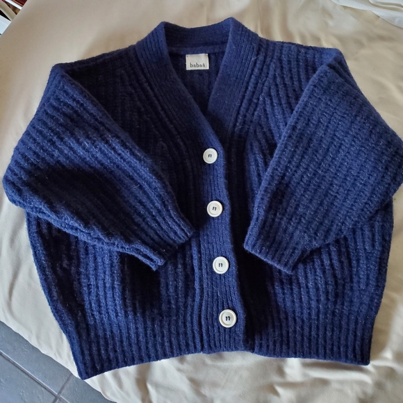 Babaa Cardigan no 19 Mini in Navy - Picture 5 of 6